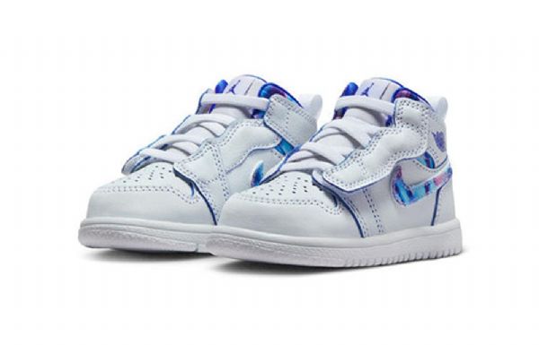 Nike Air Jordan 1 Mid Tops Alt Se Gc Td Kengät Lapsille Valkoinen Sininen