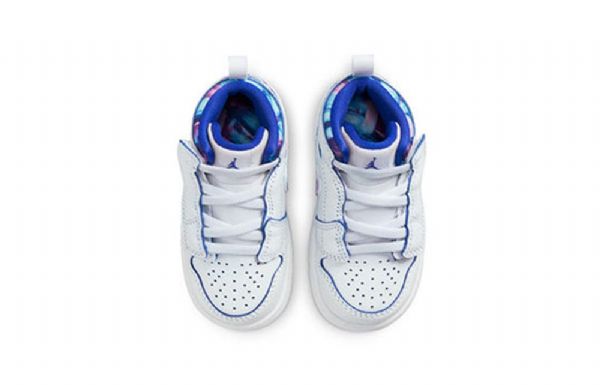 Nike Air Jordan 1 Mid Tops Alt Se Gc Td Kengät Lapsille Valkoinen Sininen