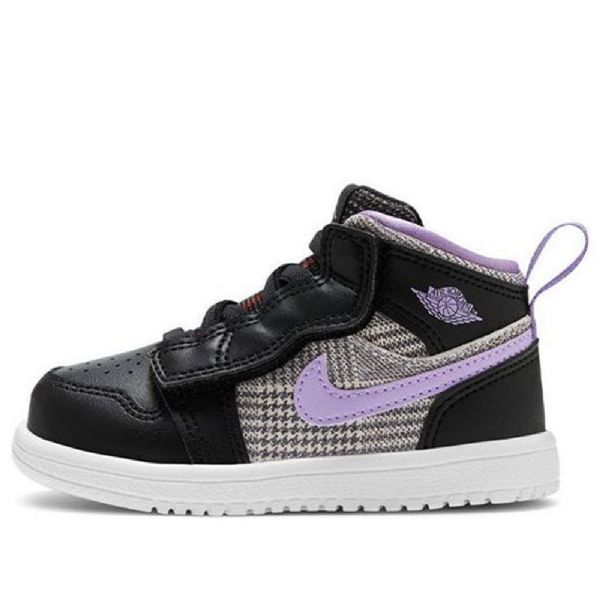 Nike Air Jordan 1 Mid Tops Alt Se Kengät Lapsille Musta Violetti
