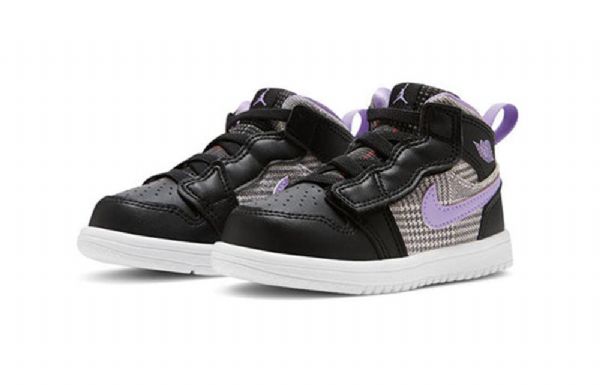 Nike Air Jordan 1 Mid Tops Alt Se Kengät Lapsille Musta Violetti