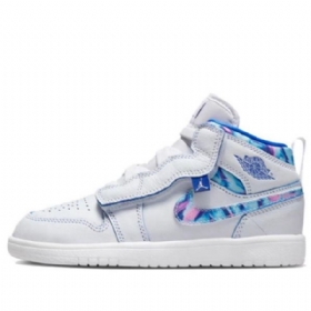 Nike Air Jordan 1 Mid Tops Alt Se Td Kengät Lapsille Valkoinen Sininen