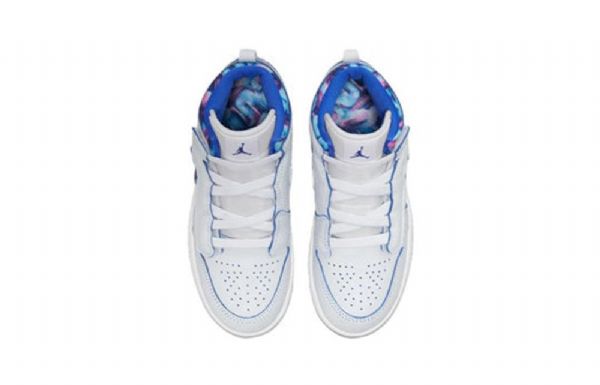 Nike Air Jordan 1 Mid Tops Alt Se Td Kengät Lapsille Valkoinen Sininen