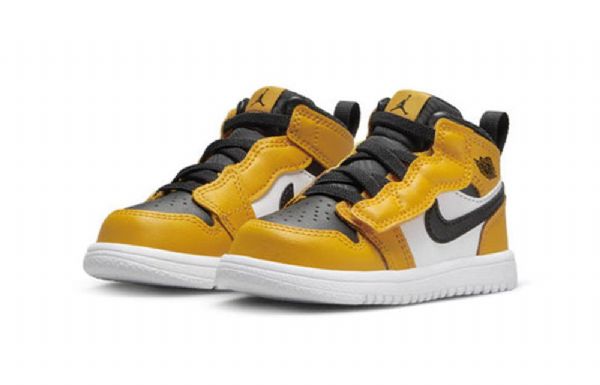 Nike Air Jordan 1 Mid Tops Alt Td Kengät Lapsille Keltainen Valkoinen