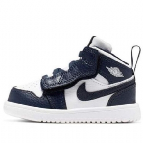 Nike Air Jordan 1 Mid Tops Alt Td Kengät Lapsille Laivastonvalkoinen