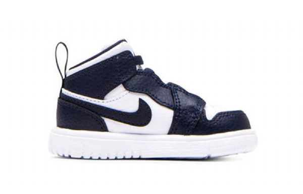 Nike Air Jordan 1 Mid Tops Alt Td Kengät Lapsille Laivastonvalkoinen