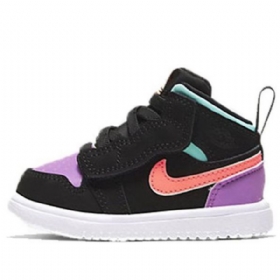Nike Air Jordan 1 Mid Tops Alt Td Kengät Lapsille Musta