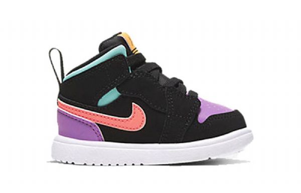 Nike Air Jordan 1 Mid Tops Alt Td Kengät Lapsille Musta