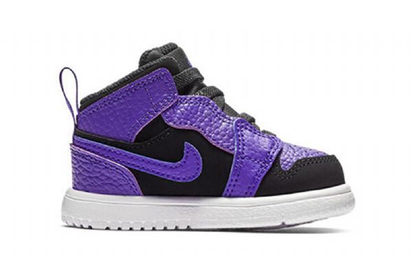 Nike Air Jordan 1 Mid Tops Alt Td Kengät Lapsille Musta