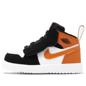 Nike Air Jordan 1 Mid Tops Alt Td Kengät Lapsille Musta Oranssi