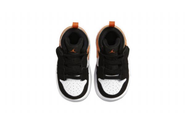Nike Air Jordan 1 Mid Tops Alt Td Kengät Lapsille Musta Oranssi