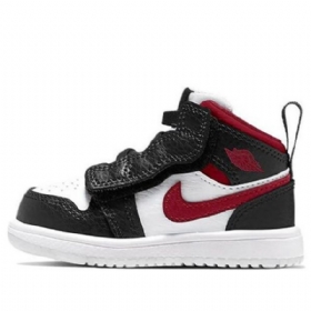 Nike Air Jordan 1 Mid Tops Alt Td Kengät Lapsille Musta Punainen