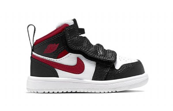 Nike Air Jordan 1 Mid Tops Alt Td Kengät Lapsille Musta Punainen