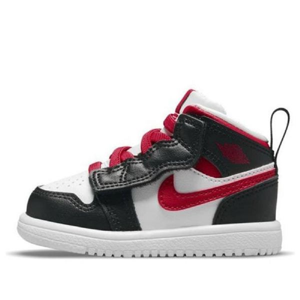 Nike Air Jordan 1 Mid Tops Alt Td Kengät Lapsille Musta Punainen