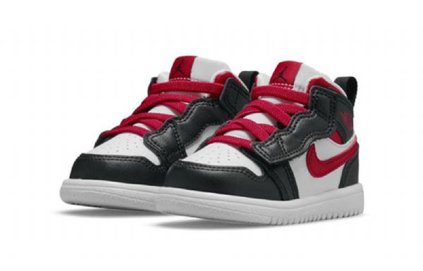 Nike Air Jordan 1 Mid Tops Alt Td Kengät Lapsille Musta Punainen