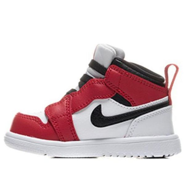 Nike Air Jordan 1 Mid Tops Alt Td Kengät Lapsille Musta Punainen Valkoinen