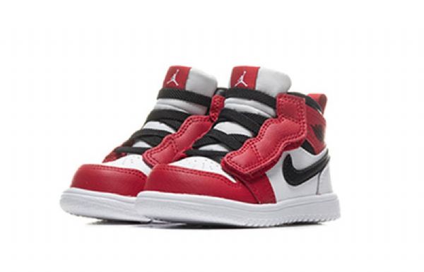 Nike Air Jordan 1 Mid Tops Alt Td Kengät Lapsille Musta Punainen Valkoinen