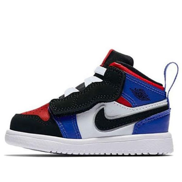 Nike Air Jordan 1 Mid Tops Alt Td Kengät Lapsille Musta Sininen Valkoinen