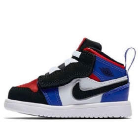Nike Air Jordan 1 Mid Tops Alt Td Kengät Lapsille Musta Sininen Valkoinen
