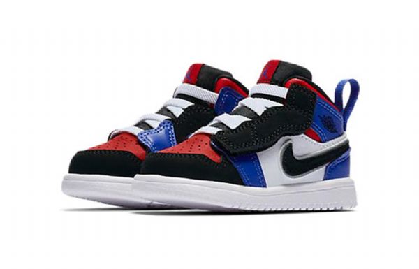 Nike Air Jordan 1 Mid Tops Alt Td Kengät Lapsille Musta Sininen Valkoinen