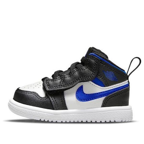Nike Air Jordan 1 Mid Tops Alt Td Kengät Lapsille Musta Sininen Valkoinen