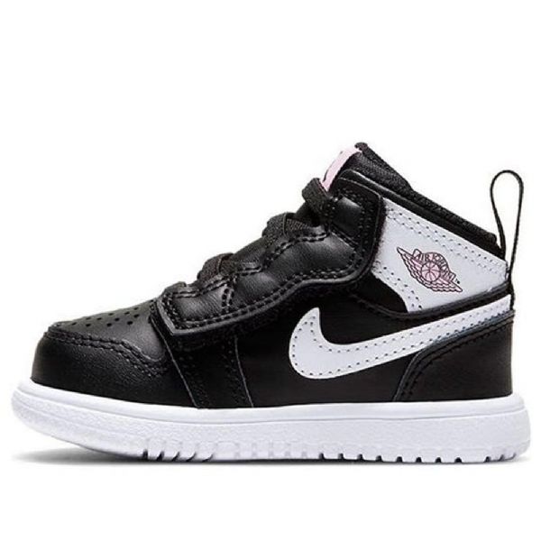 Nike Air Jordan 1 Mid Tops Alt Td Kengät Lapsille Mustavalkoinen