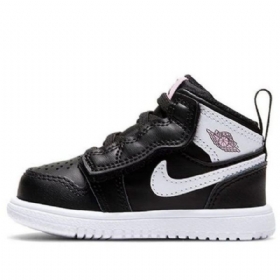 Nike Air Jordan 1 Mid Tops Alt Td Kengät Lapsille Mustavalkoinen