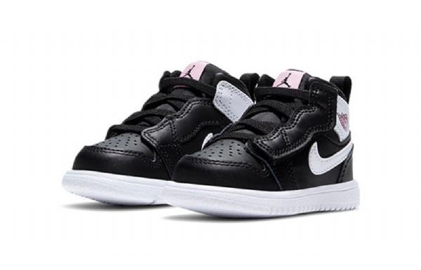 Nike Air Jordan 1 Mid Tops Alt Td Kengät Lapsille Mustavalkoinen