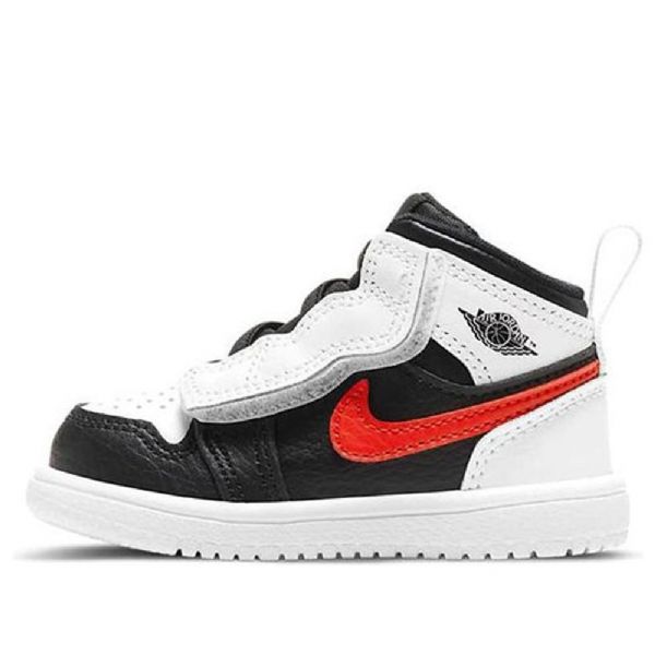 Nike Air Jordan 1 Mid Tops Alt Td Kengät Lapsille Mustavalkoinen