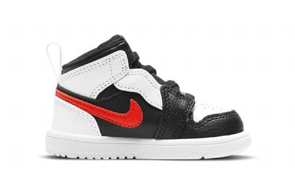Nike Air Jordan 1 Mid Tops Alt Td Kengät Lapsille Mustavalkoinen