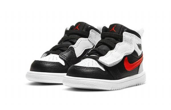 Nike Air Jordan 1 Mid Tops Alt Td Kengät Lapsille Mustavalkoinen