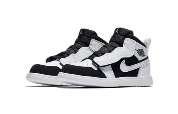 Nike Air Jordan 1 Mid Tops Alt Td Kengät Lapsille Valkoinen Musta