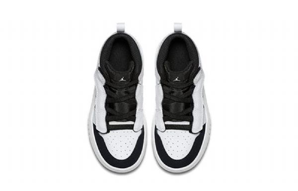 Nike Air Jordan 1 Mid Tops Alt Td Kengät Lapsille Valkoinen Musta