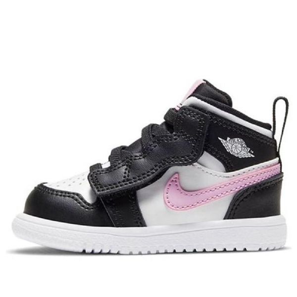 Nike Air Jordan 1 Mid Tops Alt Td Kengät Lapsille Valkoinen Vaaleanpunainen
