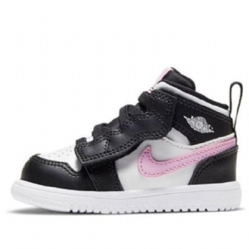 Nike Air Jordan 1 Mid Tops Alt Td Kengät Lapsille Valkoinen Vaaleanpunainen