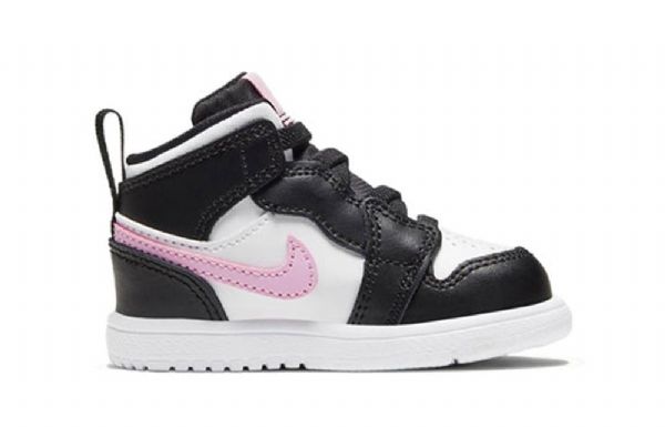 Nike Air Jordan 1 Mid Tops Alt Td Kengät Lapsille Valkoinen Vaaleanpunainen