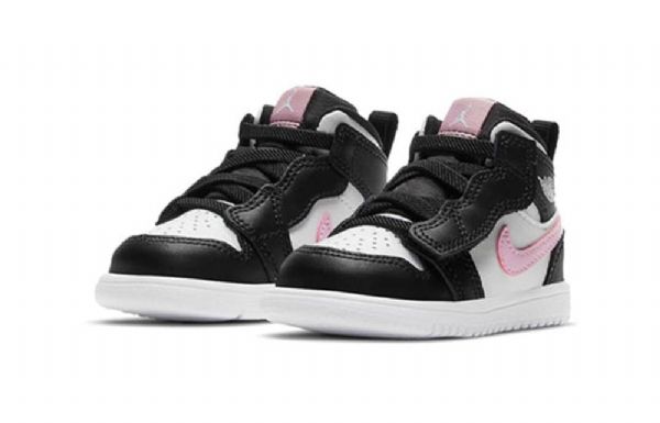 Nike Air Jordan 1 Mid Tops Alt Td Kengät Lapsille Valkoinen Vaaleanpunainen