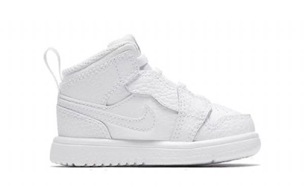 Nike Air Jordan 1 Mid Tops Alt Td Legacy Retro Koripallokengät Lapsille Valkoinen