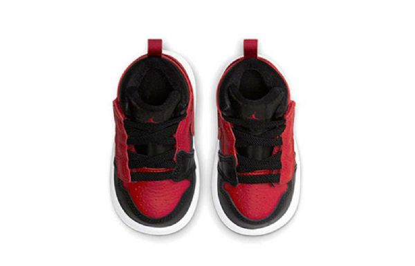 Nike Air Jordan 1 Mid Tops Alt Td Retro Koripallokengät Lapsille Musta Punainen