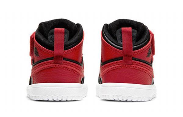Nike Air Jordan 1 Mid Tops Alt Td Retro Koripallokengät Lapsille Musta Punainen