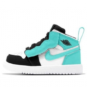 Nike Air Jordan 1 Mid Tops Alt Td Retro Koripallokengät Lapsille Musta Turkoosi