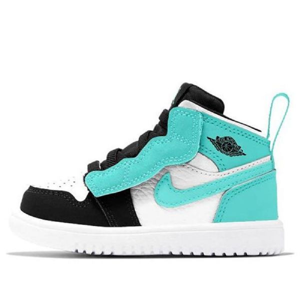 Nike Air Jordan 1 Mid Tops Alt Td Retro Koripallokengät Lapsille Musta Turkoosi