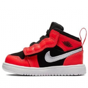 Nike Air Jordan 1 Mid Tops Alt Td Retro Mid Top Kengät Lapsille Musta Punainen