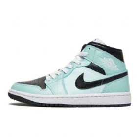 Nike Air Jordan 1 Mid Tops Aqua Tint Kengät Miehille Siniset