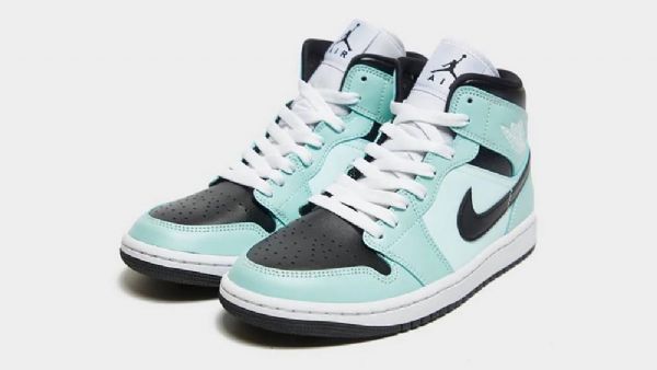 Nike Air Jordan 1 Mid Tops Aqua Tint Kengät Miehille Siniset