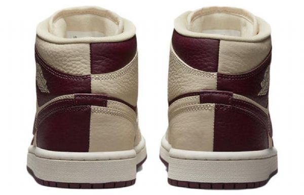 Nike Air Jordan 1 Mid Tops Beach Cherrywood Kengät Naisille Burgundy Khaki