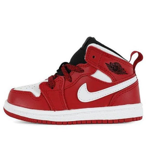 Nike Air Jordan 1 Mid Tops Bt Retro Koripallokengät Lapsille Punainen