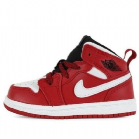 Nike Air Jordan 1 Mid Tops Bt Retro Koripallokengät Lapsille Punainen