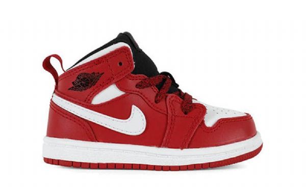 Nike Air Jordan 1 Mid Tops Bt Retro Koripallokengät Lapsille Punainen