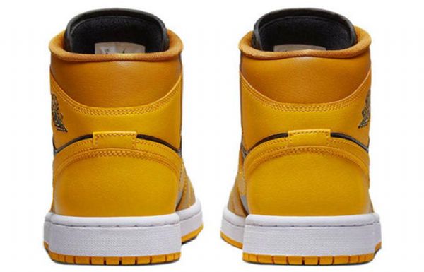 Nike Air Jordan 1 Mid Tops Chutney Taxi Retro Koripallokengät Naisille Keltainen