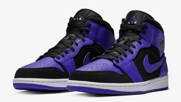 Nike Air Jordan 1 Mid Tops Concord Kengät Miehille Violetti Musta